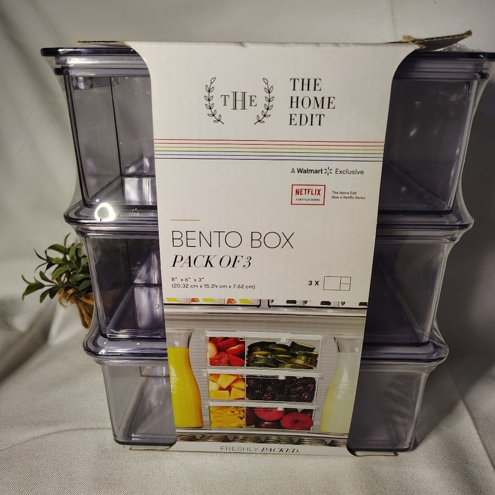🍱Bento Box The Home Edit A Walmart Exclusive 3pk 8x6x3